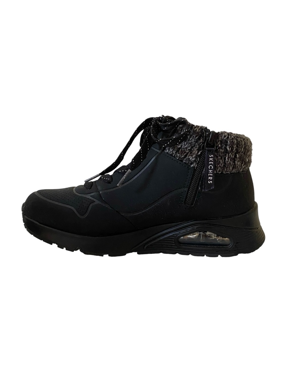 Skechers Uno Gen1 Darling Daze High Top Sneaker Boot Platform Wedge Black Sz 5.5 - Picture 3 of 11